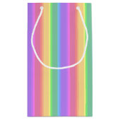 Pastel-Regenbogenstreifen Kleine Geschenktüte (Rückseite)