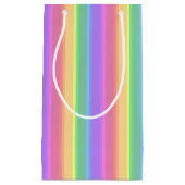 Pastel-Regenbogenstreifen Kleine Geschenktüte (Vorderseite)