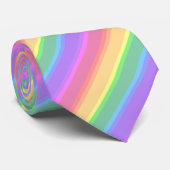 Pastel-Regenbogenstreifen Krawatte (Gerollt)