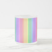 Pastel-Regenbogenstreifen Mattglastasse (Mittel)