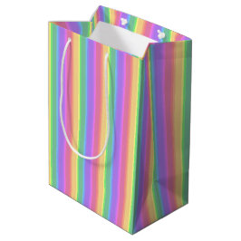 Pastel-Regenbogenstreifen Mittlere Geschenktüte