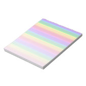 Pastel-Regenbogenstreifen Notizblock (Rotiert)