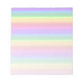 Pastel-Regenbogenstreifen Notizblock (Vorderseite)