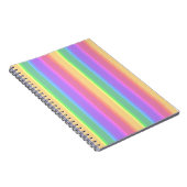Pastel-Regenbogenstreifen Notizblock (Rechte Seite)