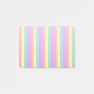 Pastel-Regenbogenstreifen Post-it Klebezettel