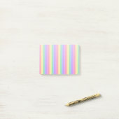 Pastel-Regenbogenstreifen Post-it Klebezettel (Auf Schreibtisch)