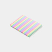 Pastel-Regenbogenstreifen Post-it Klebezettel (angewinkelt)