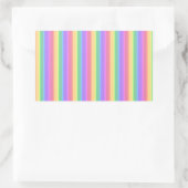 Pastel-Regenbogenstreifen Rechteckiger Aufkleber (Tasche)