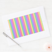 Pastel-Regenbogenstreifen Rechteckiger Aufkleber (Umschlag)