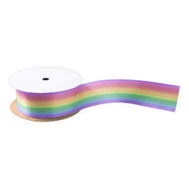 Pastel-Regenbogenstreifen Satinband
