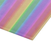 Pastel-Regenbogenstreifen Schneidebrett (Ecke)
