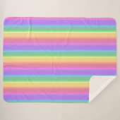 Pastel-Regenbogenstreifen Sherpadecke (Vorderseite (Horizontal))