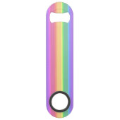 Pastel-Regenbogenstreifen Speed Flaschenöffner (Vorderseite)