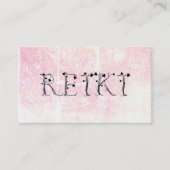 *~* Pastel REIKI Ivy Typografy Grunge Glitzer Visitenkarte (Vorderseite)