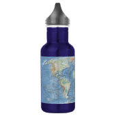 Pastel Relief World Map – Personalized Edelstahlflasche (Links)