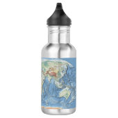 Pastel Relief World Map – Personalized Edelstahlflasche (Rechts)