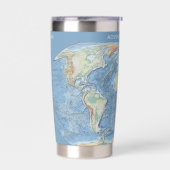 Pastel Relief World Map – Personalized Thermobecher (Links)