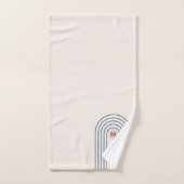 Pastel Retro Abstrakte geometrische Linien Arches Badhandtuch Set (Handtuch)