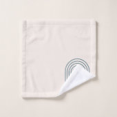 Pastel Retro Abstrakte geometrische Linien Arches Badhandtuch Set (Waschlappen)