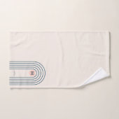 Pastel Retro Abstrakte geometrische Linien Arches Badhandtuch Set (Handtuch)