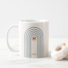 Pastel Retro Abstrakte geometrische Linien Arches Kaffeetasse