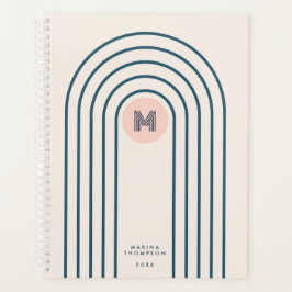 Pastel Retro Abstrakte geometrische Linien Arches Planer