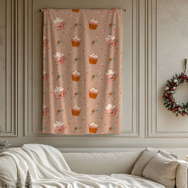 Pastel Retro Blanket Groovy Christmas Home Touch Fleecedecke