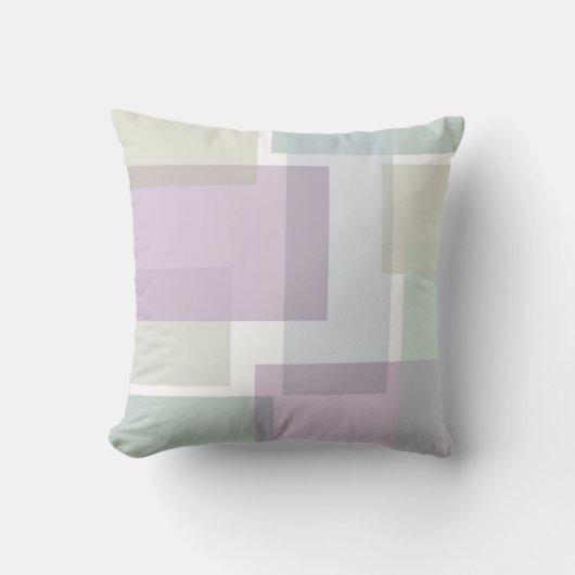 Pastel Retro blockiert Lavender Green Blue Kissen (Vorderseite)