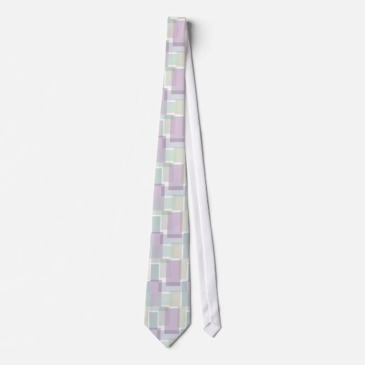 Pastel Retro blockiert Lavender Green Blue Krawatte (Vorderseite)