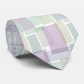 Pastel Retro blockiert Lavender Green Blue Krawatte (Gerollt)