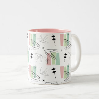 Pastel Retro Boom Wedge Zweifarbige Tasse