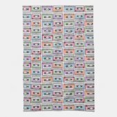 Pastel Retro Cassette Tapes Pattern Geschirrtuch (Vertikal)