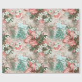 Pastel Retro Christmas Vignette Geschenkpapier (Flach)