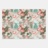 Pastel Retro Christmas Vignette Geschenkpapier Set (Vorderseite 3)