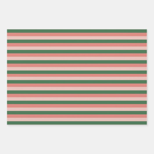 Pastel Retro Christmas Vignette Geschenkpapier Set (Vorderseite 2)