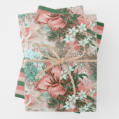 Pastel Retro Christmas Vignette Geschenkpapier Set (Beispiel)