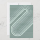 Pastel Retro Curvy Lines Pastel - Feiertag Einladung (Rückseite)
