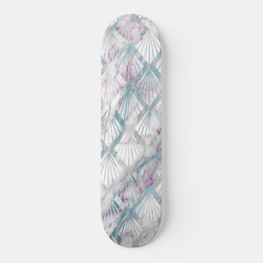 PASTEL RETRO DIAMOND MARBLE SKATEBOARD DECK (Vorderseite)