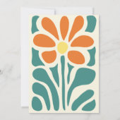 Pastel Retro farbenfrohe blumenreiche Hochzeit Einladung (Rückseite)