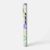 Pastel Retro Floral Pattern Lavender Mint iPhone 16 Hülle (Linke Seite)