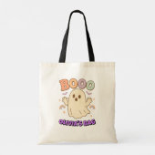 Pastel Retro Ghost Boo Halloween Spooky Vibes Tragetasche (Rückseite)