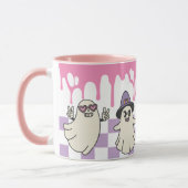 Pastel Retro Ghost Crew mädchenhaft Happy Hallowee Tasse (Links)