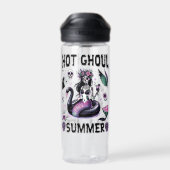 Pastel Retro Goth Mermaid Swan Summer Halloween Trinkflasche (Rückseite)