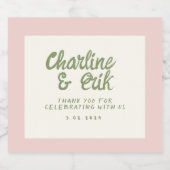 Pastel Retro Handwriting Estival Parco Tassino Schaumweinetikett (Einzelnes Label)