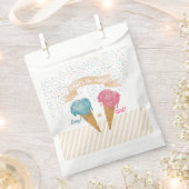 Pastel Retro Ice Cream Gender Reveal Party Geschenktütchen (Ausgeschnitten)