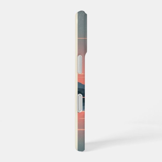 Pastel Retro Lake iPhone 16 Hülle (Rechte Seite)