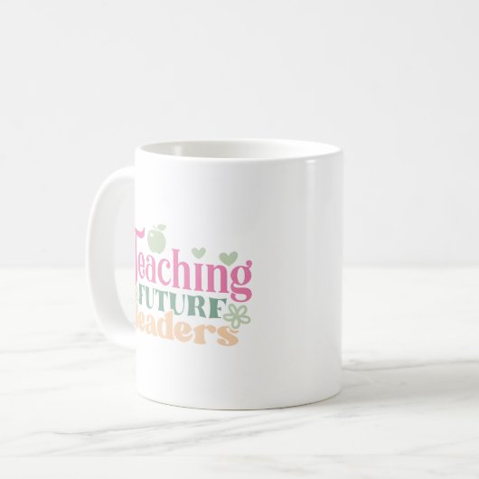 Pastel Retro lehrt zukünftige Führungskräfte Kaffeetasse (Vorderseite Links)
