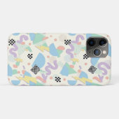 Pastel Retro Memphis Pattern Swirls Case-Mate iPhone Hülle (Rückseite (Horizontal))