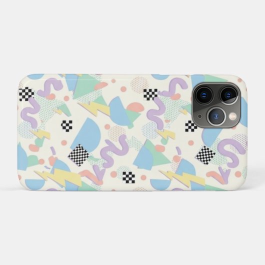 Pastel Retro Memphis Pattern Swirls Case-Mate iPhone Hülle (Rückseite (Horizontal))
