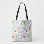 Pastel Retro Memphis Pattern Swirls Tasche (Vorderseite)